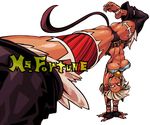  animal_ears armpits barefoot bell belt blue_eyes bob_cut breasts cameltoe cat_ears cat_tail dark_skin fingerless_gloves fingernails gloves handstand highres kicking large_breasts midriff ms._fortune_(skullgirls) scar sharp_fingernails sharp_toenails short_hair skullgirls soles solo tagane tail toenails underboob upside-down white_hair 