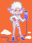  breasts caprine droopy female hair leggy_lamb looking_at_viewer mammal meireles panties shaving sheep solo tex_avery underwear white_hair wool 