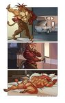  bed bulge car chest clothing comic english_text eyes_closed feline furious lion lying male mammal muscles nipples on_front open_mouth paws pecs pillow pridestar_(character) sleeping solo text underwear 