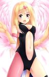  asymmetrical_legwear bad_id bad_pixiv_id black_leotard blonde_hair blue_eyes breasts cameltoe center_opening claws cleavage duel_monster feathers hair_ornament harpie_girl harpy heart heart_hair_ornament highres kneeling komimiyako leotard long_hair medium_breasts monster_girl navel open_mouth pantyhose smile solo thighhighs wings yuu-gi-ou yuu-gi-ou_duel_monsters 