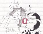  1boy 1girl beast_wars blackarachnia blush couple helmet kiss silverbolt_(beast_wars) transformers wings 