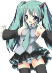  aqua_hair detached_sleeves hatsune_miku long_hair ryokushiki_(midori-ya) solo thighhighs twintails vocaloid 