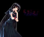  black black_hair fang kamura_reiri kazuhiro_shimazu long_hair princess_resurrection red_eyes seifuku tie 