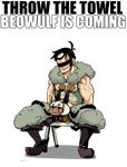  arm_hair bad_id bad_tumblr_id bdsm beowulf_(skullgirls) binarypen biting black_hair blindfold blush bondage boots bound cape censored chair character_censor cum ejaculation facial_hair folding_chair fur_trim lip_biting male_focus ms._fortune_(skullgirls) novelty_censor pelt pun restrained severed_head sideburns sitting skullgirls solo stubble suspenders the_hurting transparent_background 