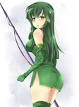  ass en_(paorasuteki) fire_emblem fire_emblem:_shin_monshou_no_nazo green_eyes green_hair green_skirt long_hair looking_at_viewer looking_back paola skirt solo 