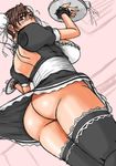  1girl ass breasts capcom chun-li double_bun large_breasts maid no_underwear papepox2 street_fighter 