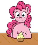  blue_eyes cupcake equine female feral friendship_is_magic fur hair horse jbond mammal my_little_pony pink_fur pink_hair pinkie_pie_(mlp) plain_background pony solo white_background 