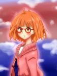  1girl glasses guramu_inseikin kuriyama_mirai kyoukai_no_kanata school_uniform 