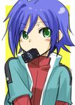  blue_hair card cardfight!!_vanguard cardfight!!_vanguard_(cards) choutako green_eyes jacket sendou_aichi short_hair 