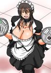  1girl ayuzawa_misaki black_hair breasts cleavage gigantic_breasts kaichou_wa_maid-sama! large_breasts maid papepox2 smile 