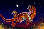  chinese_dragon chutkat dragon equine feral flying hooves horn mammal moon night scalie unicorn 