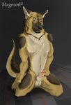  balls bed canine dog german_shepherd gsd knot knot_in_sheath magnum magnum_(artist) male mammal penis sheath solo 