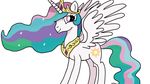  cutie_mark equine female feral friendship_is_magic hair horn jbond looking_at_viewer mammal multi-colored_hair my_little_pony plain_background princess princess_celestia_(mlp) purple_eyes royalty solo white_background winged_unicorn wings 