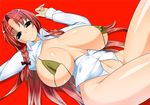  blue_eyes braid breasts hong_meiling huge_breasts long_hair looking_at_viewer md5_mismatch red_hair smile solo toudori touhou twin_braids 