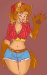  canine clothed clothing fangs female human ohsadface solo werewolf wolf yellow_eyes 