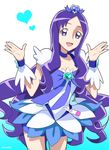  bike_shorts blue blue_choker blue_skirt choker cosplay cure_marine cure_marine_(cosplay) hair_ornament hair_ribbon heart heartcatch_precure! kurumi_momoka long_hair maeashi magical_girl precure purple_eyes purple_hair ribbon shorts shorts_under_skirt skirt solo what_if wrist_cuffs 