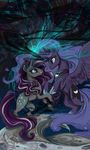  equine eye_contact female feral fight friendship_is_magic hair hi_res horn horse mammal my_little_pony nightmare_rarity_(mlp) pony princess_luna_(mlp) rarity_(mlp) sharpie91 smaller_version_at_the_source unicorn winged_unicorn wings 