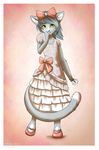  clothed clothing collar crossdressing cute dress feline girly lolita male mammal nayel-ie solo standing young 