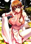  1girl breasts dead_or_alive kasumi kasumi_(doa) large_breasts nipples panties shindou_mikeko sitting solo tecmo underwear 