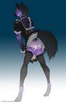  crossdressing equine girly gloves hooves horse legwear maid maid_uniform male mammal panties raised_tail solo standing stockings thewhitefalcon tylor underwear 