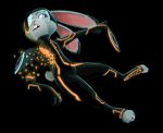  black_background clothing crossover disney female identity_disc judy_hopps lagomorph mammal rabbit simple_background skinsuit solo tight_clothing tron w4g4 zootopia 