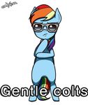  blue_fur blue_hair bow_tie cruxtar english_text equine eyelashes eyewear female friendship_is_magic fur gentlemen glasses green_hair hair horse legs_up long_hair mammal my_little_pony orange_hair plain_background pony psy purple_hair rainbow rainbow_dash_(mlp) raised_leg red_hair shadow shiny solo spread_legs spreading standing text white_background 