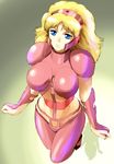  android armor blonde_hair blue_eyes breasts fuzuki_hajime headgear hi_no_tori hi_no_tori_2772 highres large_breasts long_hair looking_at_viewer olga_(phoenix_2772) science_fiction solo 