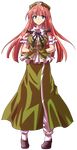  alphes_(style) arms_behind_back bad_id bad_pixiv_id blue_eyes braid breasts chinese_clothes dairi full_body hair_ribbon hat highres hong_meiling large_breasts long_hair looking_at_viewer pants parody puffy_sleeves red_hair ribbon shirt short_sleeves skirt skirt_set smile solo star style_parody touhou transparent_background twin_braids very_long_hair vest 