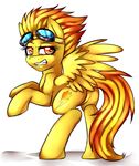  amber_eyes cutie_mark equine eyewear female feral friendship_is_magic goggles hair horse looking_at_viewer mammal miss-mixi mixipony my_little_pony orange_hair pegasus plain_background pony smile solo spitfire_(mlp) two_tone_hair white_background wings wonderbolts_(mlp) 