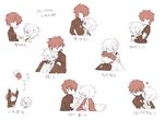  2girls baby bandages caren_hortensia claudia_hortensia cross family fate/zero fate_(series) feeding hug kiss kotomine_kirei multiple_girls pinky_swear sitting translated tsumi_guilty 