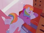  anal anal_penetration animated anthro anthrofied anus balls bent_over blush breast_squish breasts butt butt_grab clothing duo equine female friendship_is_magic from_behind hair horse lumo male mammal multi-colored_hair my_little_pony penetration pony rainbow_dash_(mlp) rainbow_hair sex standing straight 