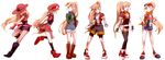  bike_shorts blue_eyes boots cosplay costume_chart cowboy_hat fingerless_gloves full_body gloves goggles hat highres legs_apart long_hair multiple_views pkmn_ranger_(pokemon) pokemon pokemon_(game) pokemon_bw pokemon_ranger pokemon_ranger_uniform ponytail running scarf shorts simple_background spread_legs standing thighhighs very_long_hair vest white_background 