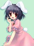  animal_ears black_hair bunny_ears gotou_nao inaba_tewi red_eyes short_hair solo touhou 