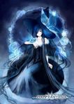  bad_id bad_pixiv_id bare_shoulders black_hair blue blue_eyes bug butterfly dress flower gigandal_federation hat insect long_hair miyabi_akino pixiv_fantasia pixiv_fantasia_3 robe rose solo very_long_hair 