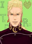  bad_id bad_pixiv_id blonde_hair blue_eyes earrings gakuran jewelry jojo_no_kimyou_na_bouken male_focus neopara nijimura_keichou school_uniform solo 