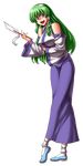  absurdres bare_shoulders blue_footwear detached_sleeves frog_hair_ornament full_body gohei green_eyes green_hair hair_ornament highres kochiya_sanae long_hair long_sleeves looking_at_viewer miyamoto_ryuuichi open_mouth shirt shoes skirt snake_hair_ornament solo touhou transparent_background 