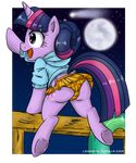  female friendship_is_magic horn horse loopend mammal my_little_pony night open_mouth panties pony solo twilight_sparkle_(mlp) underwear winged_unicorn wings 