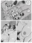  bedroom big_breasts bovine breasts cattle comic donryu feline female fur hair hooves huge_breasts interspecies male mammal milf monochrome mother nipples nude parent penis size_difference straight tiger vex_(character) 