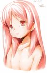  blush dated flat_chest garden_(game) himemiya_ruri long_hair mille nude pink_eyes pink_hair signature smile solo 