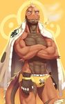  anthro biceps black_skin briefs bulge cloak clothing coat crossed_arms gloves grin hair jacket looking_at_viewer male muscles pecs pipe pose red_skin reptile scales scalie smile solo speedo standing star swimsuit tattoo tkfkd5362 toned topless undertaker underwear yellow_eyes 
