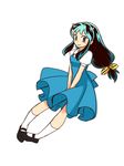  bow cosplay creator_connection fuurinkan_high_school_uniform hair_bow horns long_hair low-tied_long_hair lum lum10 oni ranma_1/2 school_uniform solo tendou_akane tendou_akane_(cosplay) urusei_yatsura 