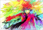  bad_id bad_pixiv_id hayase_kouichi im_(inuboe) kurogane_no_linebarrel male_focus multicolored multicolored_eyes multicolored_hair necktie shirt solo 