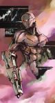  cyborg cyborg_ninja gray_fox gun highres metal_gear_(series) metal_gear_solid ninja shinkawa_youji solo weapon 
