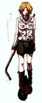  blonde_hair blood boots heather_mason itugi lead_pipe miniskirt short_hair silent_hill_3 skirt solo vest wristband 