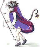  animal_ears basket cosplay dowsing_rod eggplant food_as_clothes grey_hair kigurumi merri mouse mouse_ears mouse_tail nazrin solo tail touhou 