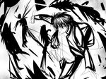  bad_id bad_pixiv_id coat greyscale highres long_sleeves looking_at_viewer male_focus monochrome nanaya_shiki simple_background sketch solo tabuchi_(tabuchisanchi) tsukihime uniform white_background 