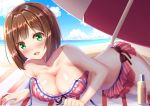  bikini cleavage kyamu maekawa_miku swimsuits the_idolm@ster the_idolm@ster_cinderella_girls wardrobe_malfunction 