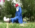  animated cosplay papa_smurf smurfette the_smurfs 