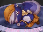  animal_crossing balls blush hat kicks kicks_(animal_crossing) male mammal navel nintendo penis skunk solo unknown_artist video_games 