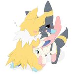  &#21155;&#23614; bite black_fur blue_eyes blush brown_eyes cum cum_in_mouth cum_in_pussy cum_inside doggystyle drooling eeveelution fellatio female feral feral_on_feral fluffy_tail from_behind fur group group_sex jolteon male miyawawa nintendo oral oral_sex penetration pink_fur plain_background pok&#233;mon porkyman quadruped raised_tail saliva sex simple_background spitroast straight sylveon threesome umbreon vaginal vaginal_penetration video_games white_background white_fur yellow_fur 